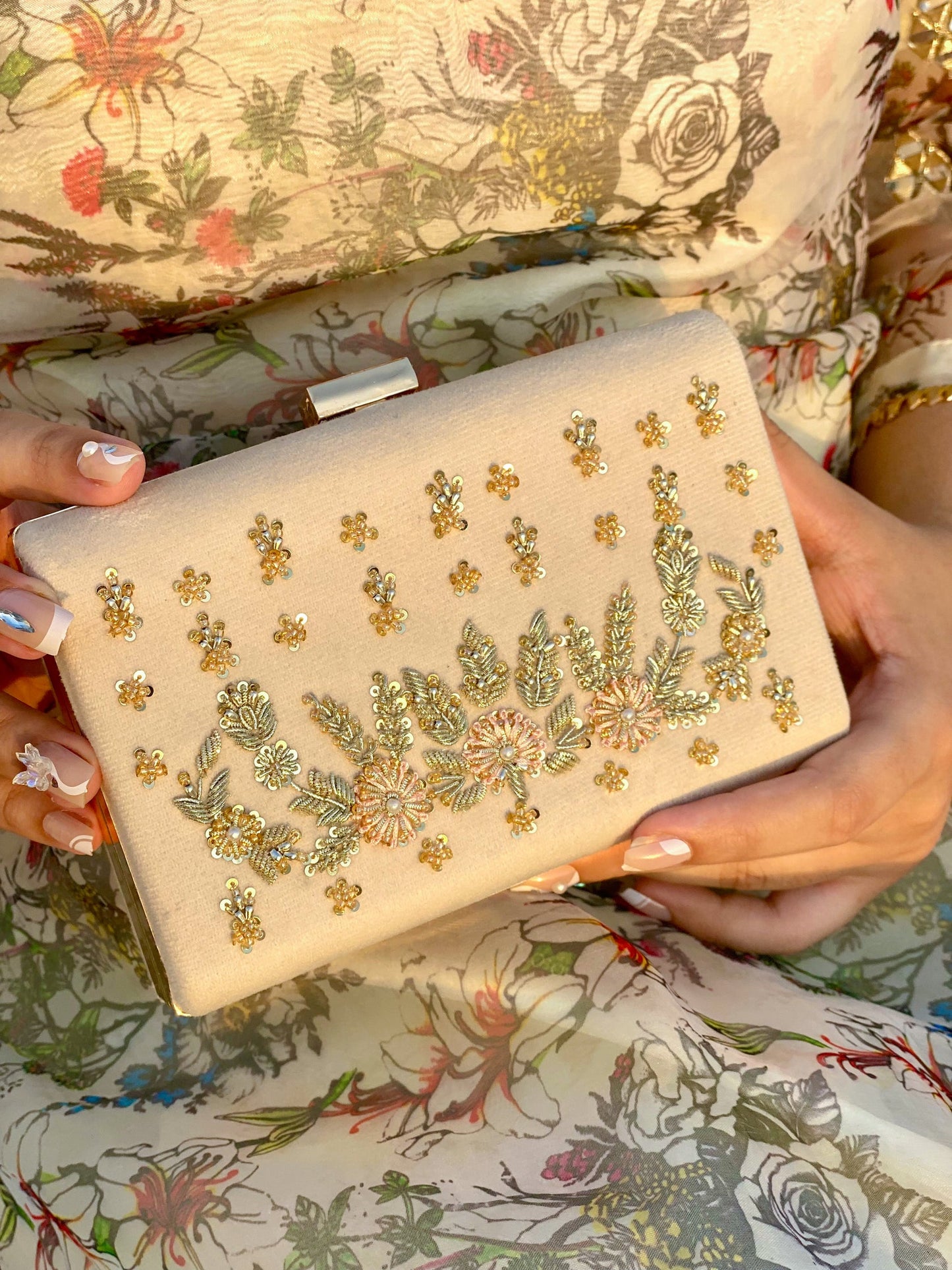 Araaish Off-White Clutch