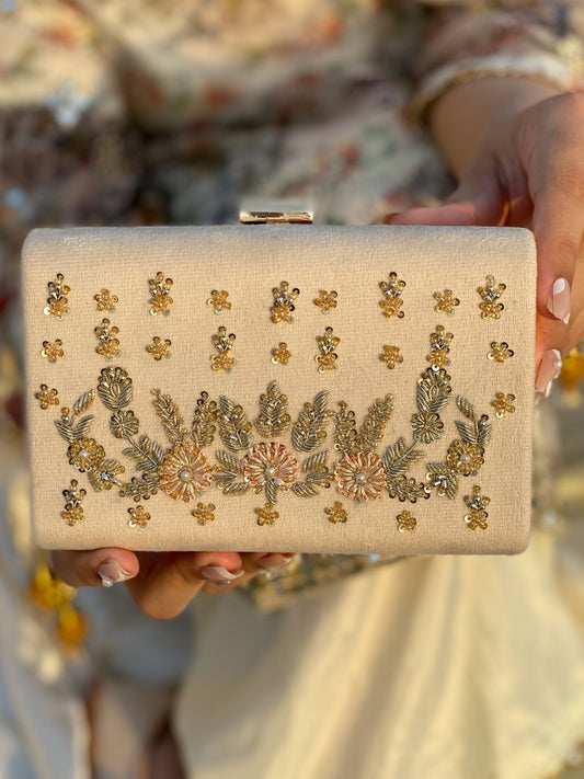 Araaish Off-White Clutch