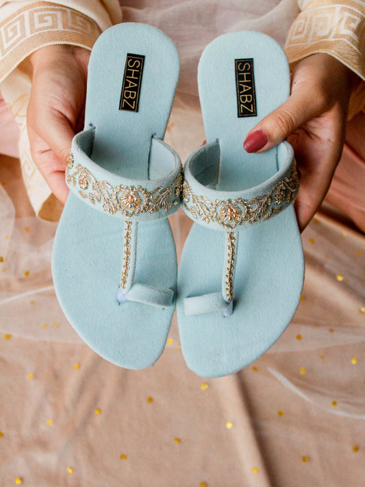 Ulfat (Powder Blue) Kolhapuri