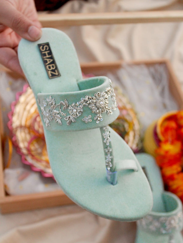 Ulfat (Powder Blue) Kolhapuri